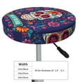 thumbnail image 4 of Round Bar Stool Seat Covers, Dead Day Party Elastic Round Chair Cover Stool Seat Slipcover Bar Stool Cushions Round Pad for 12-14 inch, 4 of 7