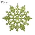 thumbnail image 2 of SPRING PARK 12Pcs Plastic White Snowflake Ornaments Christmas Winter Decorations, Hanging Snowflake Decorations for Winter Wonderland Christmas Tree, 2 of 7
