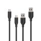 thumbnail image 1 of Cable Anker Neat USB-A a USB-C de 3 pies (paquete de 2) para iPhone y Samsung, 1 of 7
