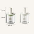 thumbnail image 2 of Telescopic Glass Seasoning Bottle Storage Container Spice Jars with Labels Condiment Container with Spoon, 2 of 7