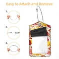 thumbnail image 2 of Square PU Leather 2 Pack Travel Tag - Bag Tag - Suitcase Tag with Privacy Cover and Stainless Steel Ring - Suitable for Travel, Backpack, and Handbag Colorful Daisy Flower, 2 of 7