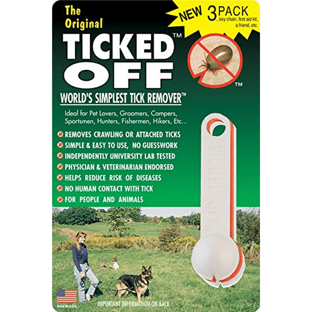 The Original Ticked Off Tick Remover Three (3) Pack with Key Hole