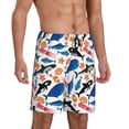 thumbnail image 2 of Kdxio Cute Sea Animals Print Mens Sleep Shorts Bottoms Soft Comfy Pajama Wear Pants with Drawstring Pockets, 2 of 7