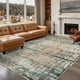 thumbnail image 1 of Alfombra Area Rugxara moderna, verde abstracta, 240 x 300 cm, lavable, 1 of 8