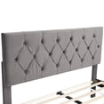 thumbnail image 6 of Upholstered Platform Bed, Queen Bed with a Storage Drawer, Gray Queen Bed Frame, Storage Platform Bed Frames, Hold 500 LBS, No Box Spring Needed, Easy Assembly, 6 of 11