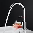 thumbnail image 3 of Grifo Con Infrarrojo Sensor de Lavabo, Automático Grifo sin Contacto para Ovalin de Baño, Llave Griferia de Cocina Manos Libres para Agua Fría, Cromado, 3 of 7
