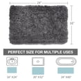 thumbnail image 3 of Gray Bathroom Rug Mat, Extra Soft and Absorbent Microfiber Bath Rugs, Non-Slip Plush Shaggy Bath Carpet, Machine Wash Dry, Bath Mats for Bathroom Floor, Tub and Shower, 3 of 7