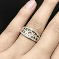 thumbnail image 5 of Rinsvye Love Shape Full Ring Love Cross Rhinestone Ring Elegant Geometry Rhinestone Ring Full Rings For Women Size 6 10 Rings Size 9 For Ring Set Non Rings Pu, 5 of 9