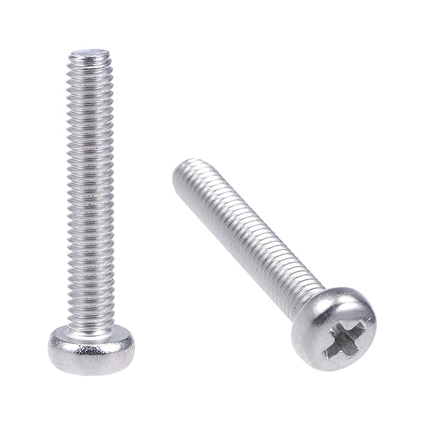 Tornillos de máquina Phillips de cabeza de pan M3x18mm Unique Bargains 304 Acero inoxidable 30Pcs