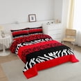 thumbnail image 3 of Erosebridal Cheetah Print Bedding Queen Comforter Set, Red Down Comforter, Farmhouse Animal Decor, Reversible 3pcs, 3 of 7