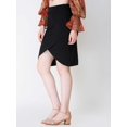 thumbnail image 2 of Scorpius Women's Solid Hosiery Tulip Skirt With Slip-On Closure (Black, M), 2 of 5