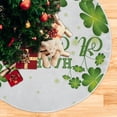 thumbnail image 5 of GZHJMY St. Patrick's Day Tree Skirt Home Decoration Large Round Lucky Clover Christmas Tree Skirt for Holiday Party Home Christmas Day Ornaments, 47.2", 5 of 6