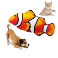 thumbnail image 1 of Juguete de pez amarillo feo para gatos, juguete de pez flexible para gatos, juguete vibrador, juguete de pez flexible para gatos, entretenimiento para gatos/perros de todas las edades y tamaños, jugue, 1 of 5