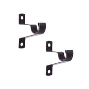 Mainstays 7/16" Petite Café Metal Curtain Mounting Brackets, Set of 2, Bronze