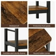 thumbnail image 6 of 3-Tier End Table,Narrow Side Table with Storage,Nightstand Shelf for Living Room Bedroom,Bedside Table for Small Spaces,Brown (1, Brown), 6 of 8