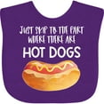 thumbnail image 3 of Inktastic Just Skip to the Part Where There Are Hot Dogs Boys or Girls Baby Bib, 3 of 4