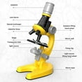 thumbnail image 3 of Yellow Microscope Kit For Kids 1200X Magnification Educational Science Toy With Led Light Biological Experiment Yellow, 3 of 3