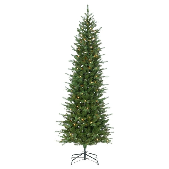 7.5 ft. Pre Lit Clear Incandescent Natural Cut Narrow Dover Pine