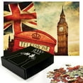 thumbnail image 3 of Ambesonne London Jigsaw Puzzle, Big Ben England London, Heirloom-Quality Fun Activity for Family Durable Cardboard, 1000 pcs, Multicolor, 3 of 6
