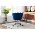 thumbnail image 4 of Swivel Shell Chair for Living Room Bed Room, Adjustable Computer Chair Velvet Swivel Shell Vanity Chairs, Modern Leisure office Chair Blue, 4 of 7