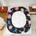 thumbnail image 5 of jejeloiu Baseball Sport Game Twin Sheet Sets,Watercolor Graffiti Hippie Bedding For Girls Boys 3 Pieces, 5 of 7