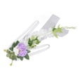 thumbnail image 4 of Wedding Chair Flower Decorations, Fine Details Simulation Elegant Delicate Texture Artificial Chair Back Flower  For Party For Ceremony Light Purple,Blue,Pink, 4 of 8