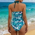 thumbnail image 4 of Antqov One Piece Swimsuit Women, Fashion V Neck Straps Spaghetti Backless Bathing Suit Tummy Control, Summer Lightweight Comfy Vacation Sports Swimwear, 4 of 9