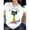 White, variant on Cute Cat Graphic T-Shirt for Women, It's All Good Positive Quote Tee, Casual Crew Neck Short Sleeve Cotton Blend Shirt, Colorful Cartoon Style Everyday Graphic Top