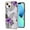 Purple Floral, variant on Nalacover for iPhone 14 Slim Case, Fish Scale Marble Pattern Soft TPU Shockproof Lens Protection Cover for Women Girls, Compatible with MagSafe Wireless Charging Case,Blue Marble