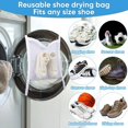thumbnail image 3 of 2Pcs Dry Net Bag Shoe Dryer Bag Laundry Bag Washing Machine Dryer Door Shoe Net Bag with Elastic Straps Polyester Mesh Travel Storage Zipper Reusable White Sneaker, 3 of 5