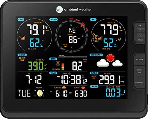 Ambient Weather Falcon WS-8480 Fan Aspirated Smart WiFi Weather Station with Remote Monitoring and Alerts