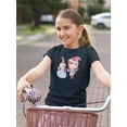 thumbnail image 2 of Girl Playing With Snow T-Shirt Juniors -Image by Shutterstock,  Small, 2 of 4
