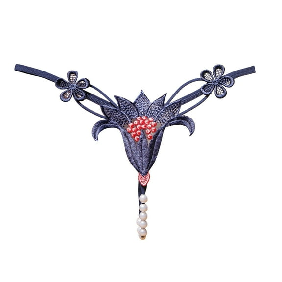 Clothing 2025 Thongs for Women Embroidered Open Ccrotch Fashion Slip On Transparent Fashion Thongs Underpants Women Underwear Thongs