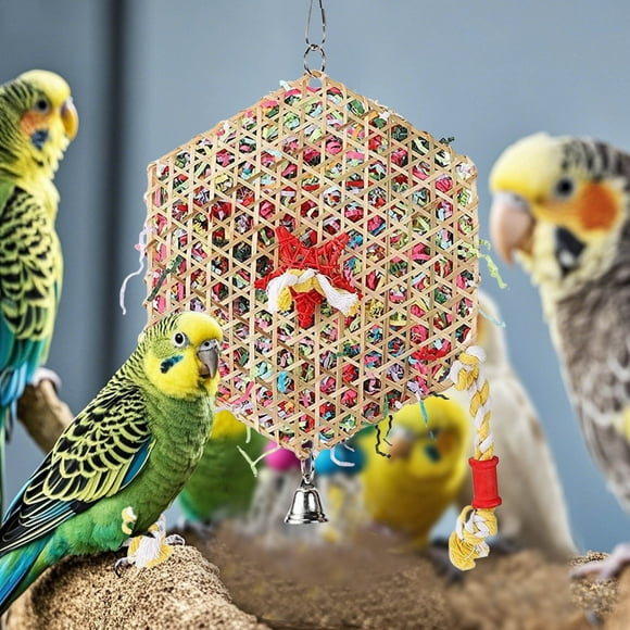 BotaniNest Budgie Toys Hanging Bird Toys Chewing & Shredding Bird Foraging Toy For Small Medium Birds