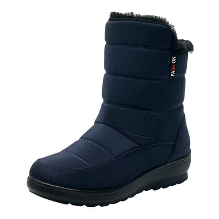 

Waterproof Snow Boots For Women Snow Boots Winter Ankle Short Bootie Waterproof Footwear Warm Shoes Blue 40 Hxroolrp