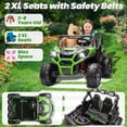 thumbnail image 4 of Joyracer 4WD 24V Ride on Toys Car w/ 2 XL Seater Remote Control, Electric UTV w/ 4*200W Motor, Power Car Wheels, LED Lights, Spring Suspension, 3 Speeds, Bluetooth Music, Green, 4 of 9