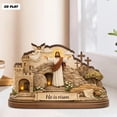 thumbnail image 4 of DefiDgd Wooden Empty Tomb Set,Easter Scene and Christian Cross Decoration,He is Risen Jesus Resurrection Scene for Home Office Tabletop Tray Church Shelf Decor Gifts(A), 4 of 9