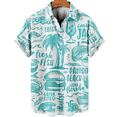 thumbnail image 4 of Men's Hawaiian Shirt Men's Summer Coconut Tree Short Sleeve Printed ShirtSinKeeU, 4 of 4