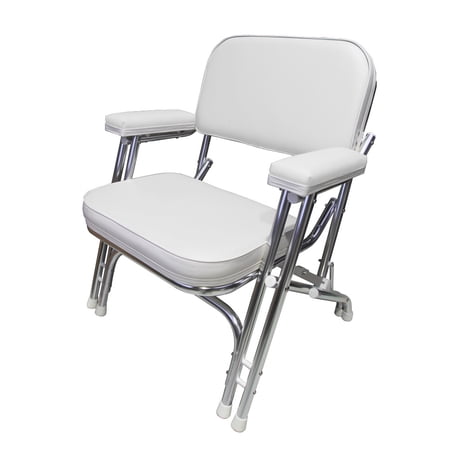 Leader Accessories Folding Deck Chair with Aluminum frame, armrests,Portable
