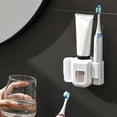 thumbnail image 4 of Airle Toothpaste Dispenser Wall-mounted Classified Plastic Automatic Toothpaste Squeezer with Toothbrush Holder for Daily Use, 4 of 8