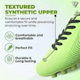 thumbnail image 4 of Vizari USA Stealth Firm Ground Soccer Cleats for Kids – Durable, Lightweight Athletic Shoes for Boys and Girls, Green/Black, 9.5, 4 of 7