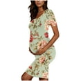 thumbnail image 5 of breaise Maternity Summer Dress, Women's Maternity Short Sleeve Dresses Side Ruching Bodycon Dress for Daily Wearing or Baby Shower, 5 of 6