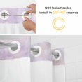 thumbnail image 2 of No Hook Shower Curtains with Snap-in Liner Set, Purple White Birds Waterproof Hotel Style Bathroom Shower Curtain, Vintage Animals Farmhouse Retro Art Breathable Mesh Top Bath Curtains 72''x78'', 2 of 9