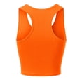 thumbnail image 4 of MixMatchy Women's Cotton Basic Sleeveless Racerback Sports Crop Tank Top, 4 of 4