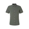 thumbnail image 1 of Camisas Elvqul Hombre Algodón Casual Manga Corta Verde del Ejército Estampado Solapa Botones, 1 of 5