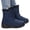 Blue, variant on Womens Wedge Platform Snow Boots Warm Furry Lined Slip On Mid Calf Booties Comfortable Non Slip Walking Shoes Red Size 9.5