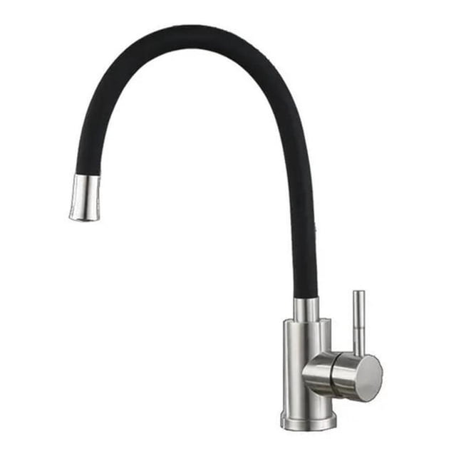Llave Mezcladora Monomando Grifo Flexible Fregadero Negro Hidroflud HI99910N