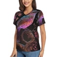 thumbnail image 2 of Vsdgher Bird4 Women Shirts V Neck Short Sleeve Tops T-Shirt Basic Tees, S to 3XL3X-Large, 2 of 5