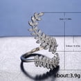 thumbnail image 5 of mtvxesu Rings Ladies Fashion Opening Several Olive Leaf Rings Live Mouth Jewelry Sale, 5 of 5