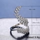thumbnail image 5 of Anillos para mujer, regalos para mujer, moda para damas, apertura de varios anillos de hoja de olivo, anillo de joyería de boca viva para mujer, 5 of 5